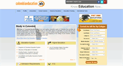 Desktop Screenshot of colombiaeducation.info